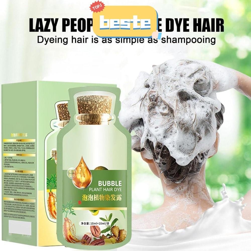 Beste Bubble Hair Dye, No Stimulation Long-lasting Hair Color Shampoo, Safe Easy To Wash Hair Coloring Shampoo Women