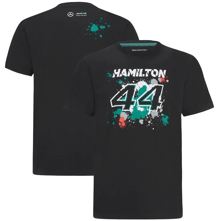 S-5XL เสื้อยืดโอเวอร์ไซซ์ พิมพ์ลาย Formula One Racing Mercedes AMG Petronas F1 Lewis Hamilton 44 Geo