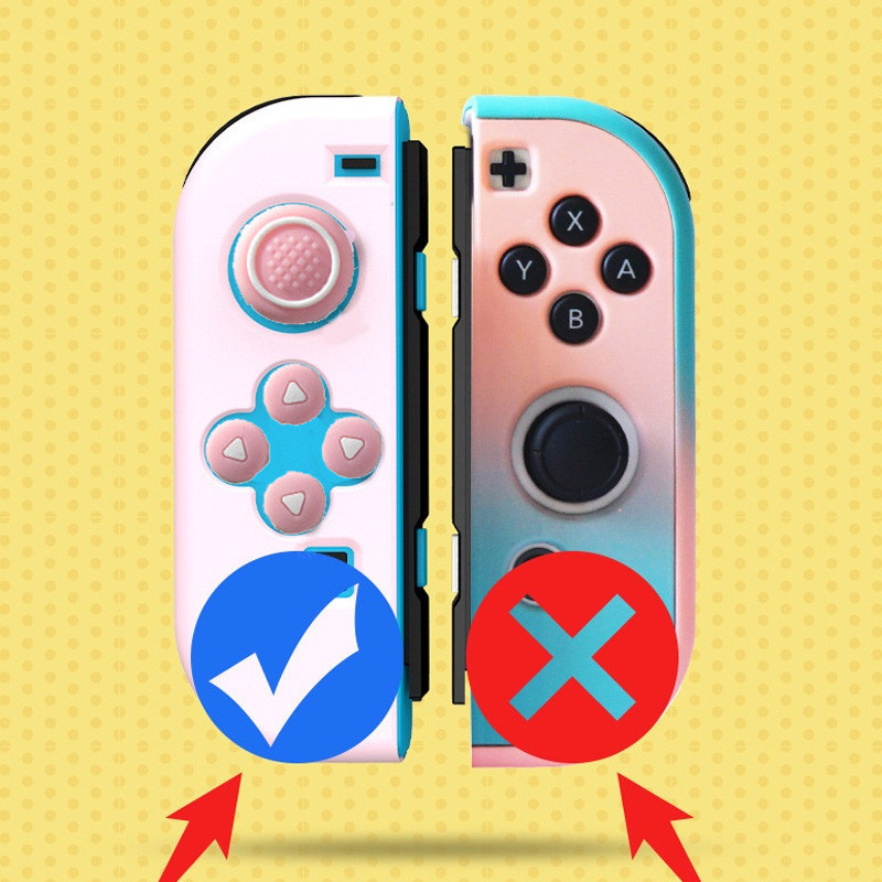 D-pad ปุ่มทิศทางข้าม ABXY สติกเกอร์ที่สําคัญจอยสติ๊ก Thumb Stick Grip Cap สําหรับ Nintendo Switch & Switch Oled NS Joy-con ผิวกรณี