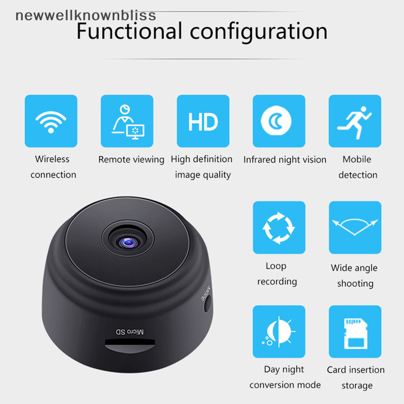 Newwellknownbliss A9 Mini IP กล้อง 1080p HD ไร้สาย Micro Camcorders Night รุ่น Voice Video Security การเฝ้าระวัง Wifi กล้องสมาร์ท CCD