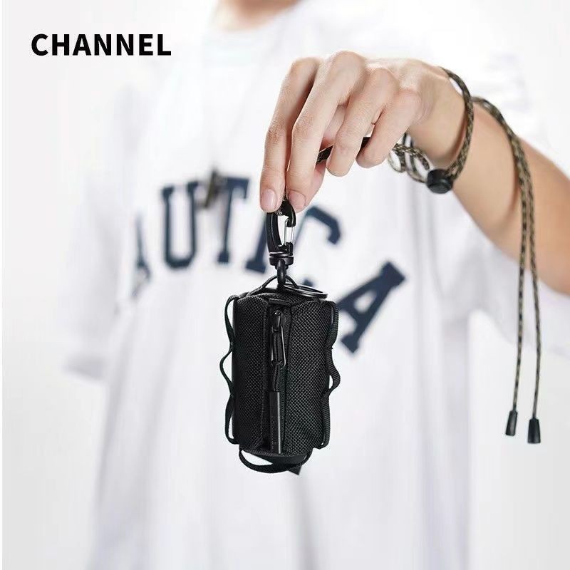 Cordura Ballistic ไนลอนเครื ่ องประดับอเนกประสงค ์ Mini Barrel กระเป ๋ าอินเทรนด ์ ผู ้ ชายผู ้ หญิงกระเป ๋ ากุญแจรถซองจดหมายสีแดง