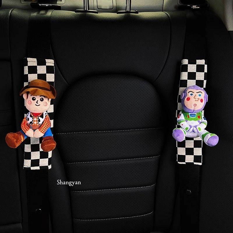 Car Safety Belt Shoulder Pad Cover Cute Cartoon Four Seasons Universal Safety Belt Car Toy Story Decoration Car decoration j8us