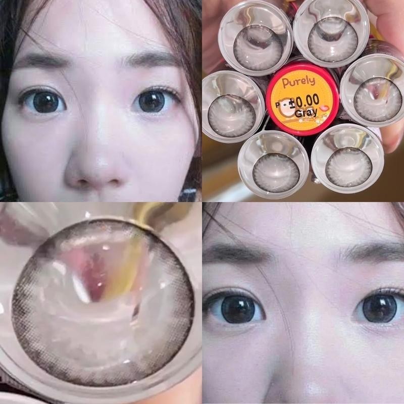 Pitchy Purely gray ฝาแดง บิ๊กอายตาโต ลายฮิต คอนแทคเลนส์กรองแสง