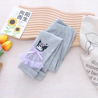 Kuromi Melody Cinnamoroll Sanrio กางเกงเลกกิ้ง สำหรับเด็กผู้หญิง สไตล์มินิมอล ผ้านุ่ม ยืดหยุ่นดี ใส่สบาย✨
