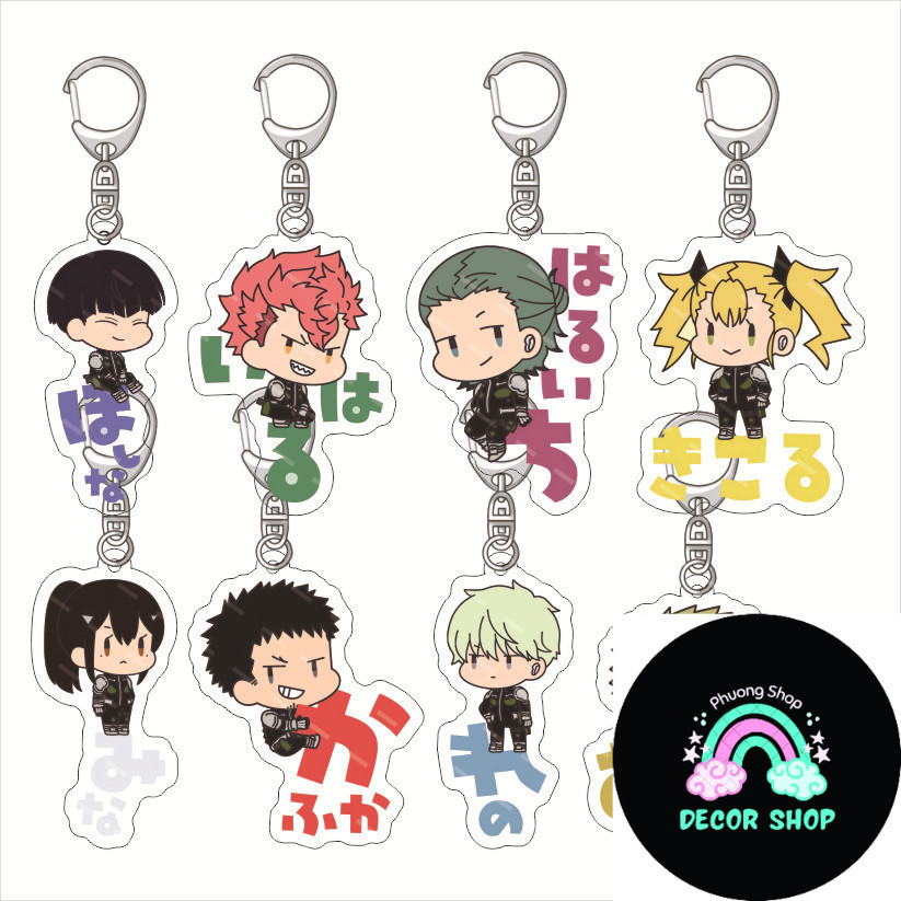 Kaijuu 8 Gou อะนิเมะพวงกุญแจผู้หญิง Kafka Hibino Reno Ichikawa อะคริลิคพวงกุญแจคนน่ารักพวงกุญแจจี้