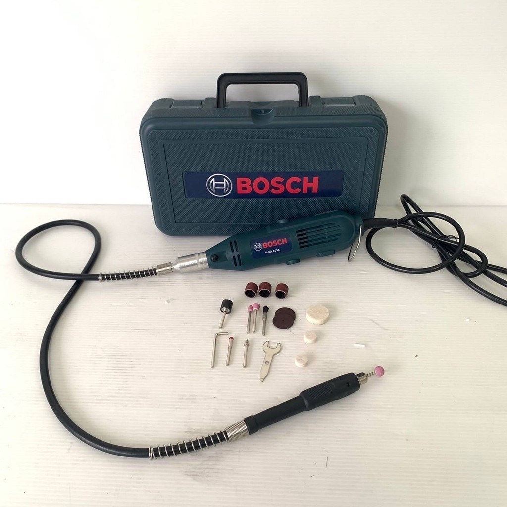 BO SCH เครื่องเจียร์ไฟฟ้า สายอ่อน  รุ่น 6058 DIE GRANDER SET พร้อมอุปกรณ์การใช้งาน งานเทียบ AAA