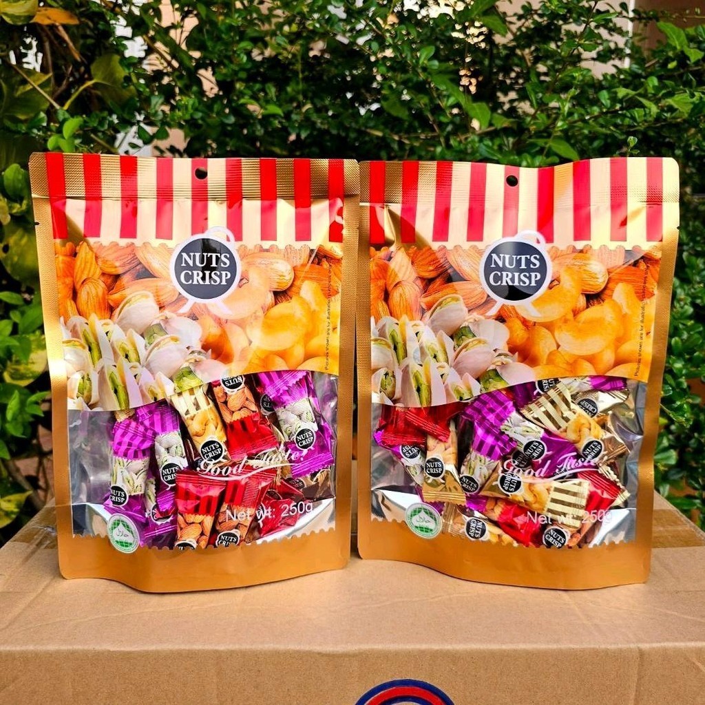 (ปลีก) ขนมถั่วตุ๊บตั๊บไฮโซ NUTS CRISP  250กรัม  B.