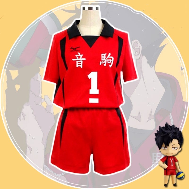 48H ชุดกีฬา ลายการ์ตูน Haikyuu Nekoma Kuroo Tetsurou Kozume Kenma