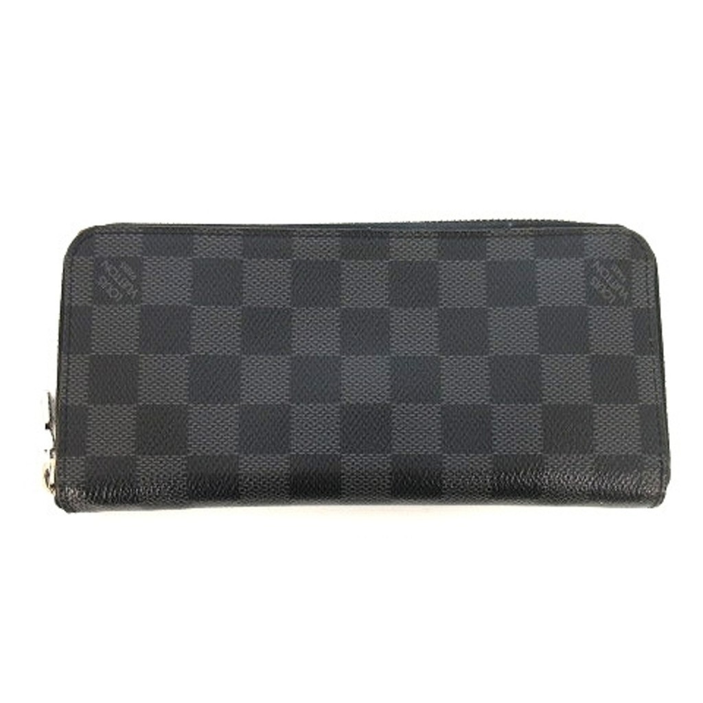 Louis Vuitton Damier Graphite Zippy Wallet Long Wallet N63095 Black Direct from Japan Secondhand