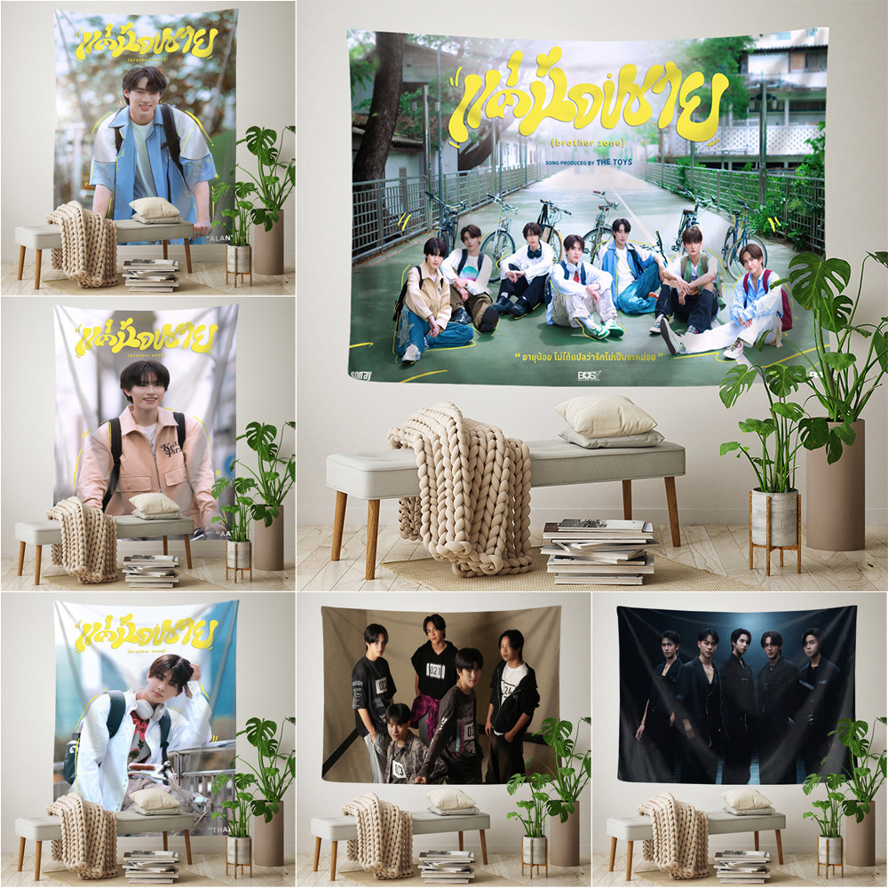 Bus Because of You I Shine Tapestry พร้อมคลิปด้านเดียวเส้นใยโพลีเอสเตอร์การพิมพ์พรมตกแต่งสําหรับห้องนั่งเล่นห้องนอนหอพัก