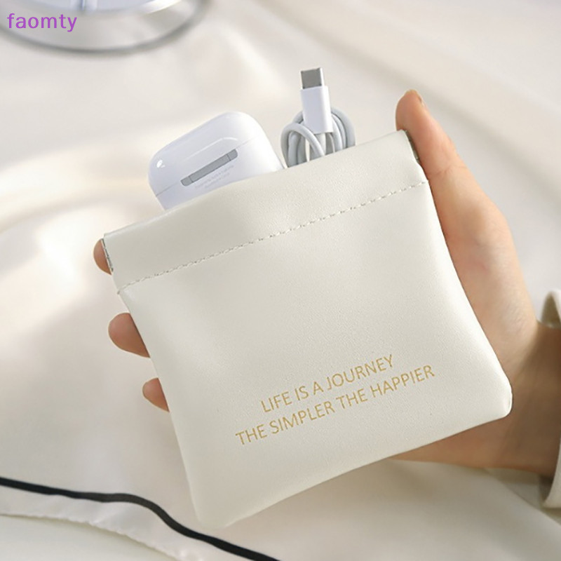 Faomty Lip Data Line กระเป ๋ าเก ็ บชุดหูฟังกระเป ๋ าแต ่ งหน ้ า Charger Key Self-closing Shrapnel กระเป ๋ าแบบพกพาเครื ่ องสําอางค ์ TH