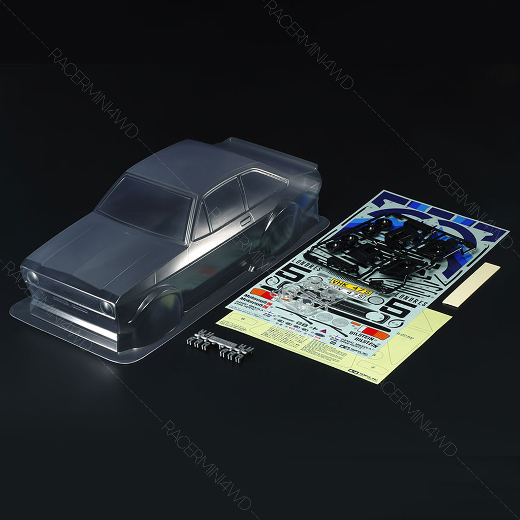 TAMIYA 51658 1/10 R/C Ford Escort Mk.II Rally Body Parts Set (239mm) บอดี้รถบังคับทามิย่าแท้