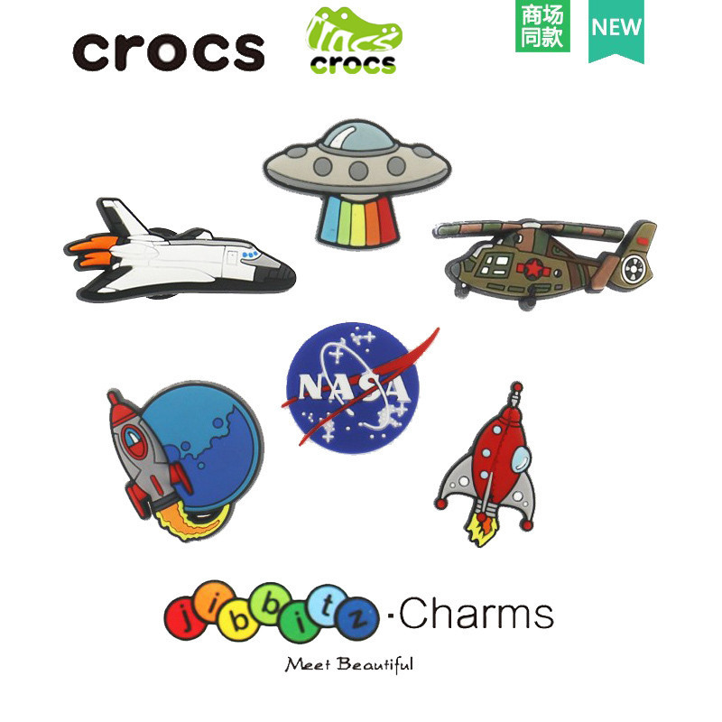 รองเท้ารูรองเท้าดอกไม้รองเท้าอุปกรณ์เสริม crocs รองเท้าหัวเข็มขัด Carlo Chi รองเท้าอุปกรณ์เสริมตกแต่งหัวเข็มขัด DIY All-Match ชุดการ์ตูน Jibbitz รองเท้าอุปกรณ์เสริม