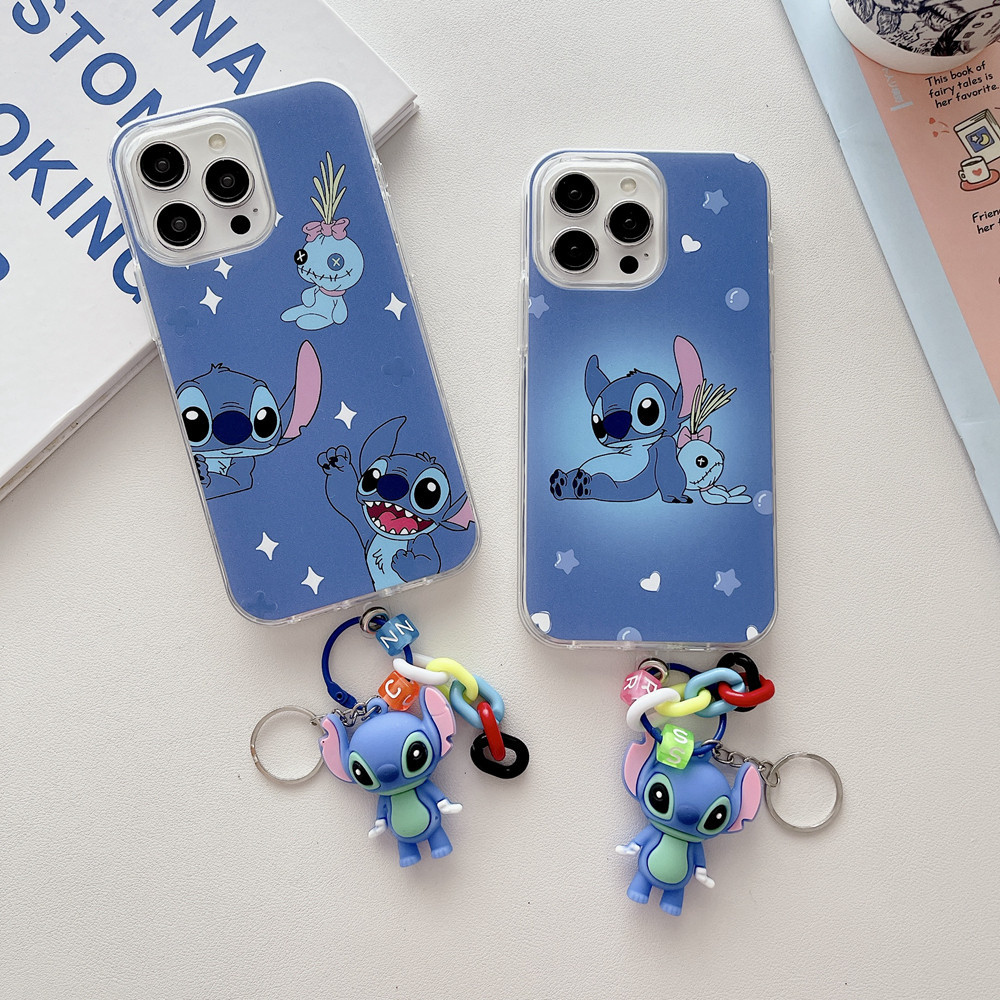 สาวน ่ ารัก Stitch 2 in 1 TPU +PC กลับสําหรับ iPhone 15 14 Plus 13 12 Pro Max 11