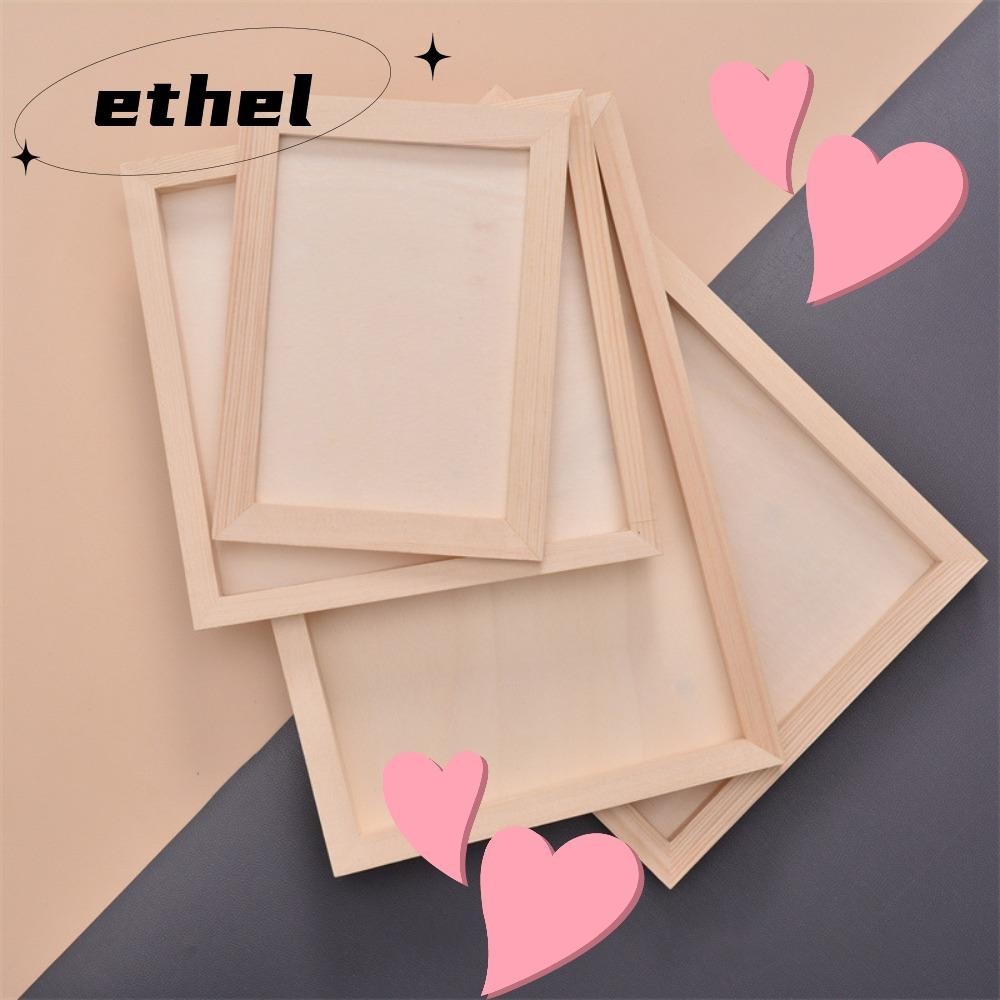 Ethel1 กรอบดินเปล่า, กรอบรูป DIY Cbacktive, ไม้หัตถกรรม Party Decor หลายขนาดไม้ผู้ถือภาพเด็ก Handcraft