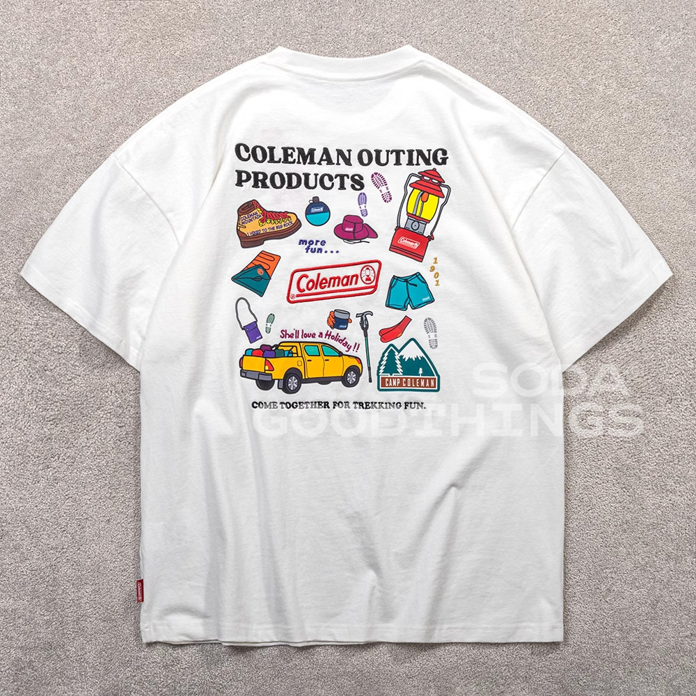 ใหม่ FREAKS STORE COLEMAN X MATSUI HUG การ์ตูนพิมพ์ผ้าฝ้าย 100% เสื้อยืดแขนสั้นคุณภาพสูง