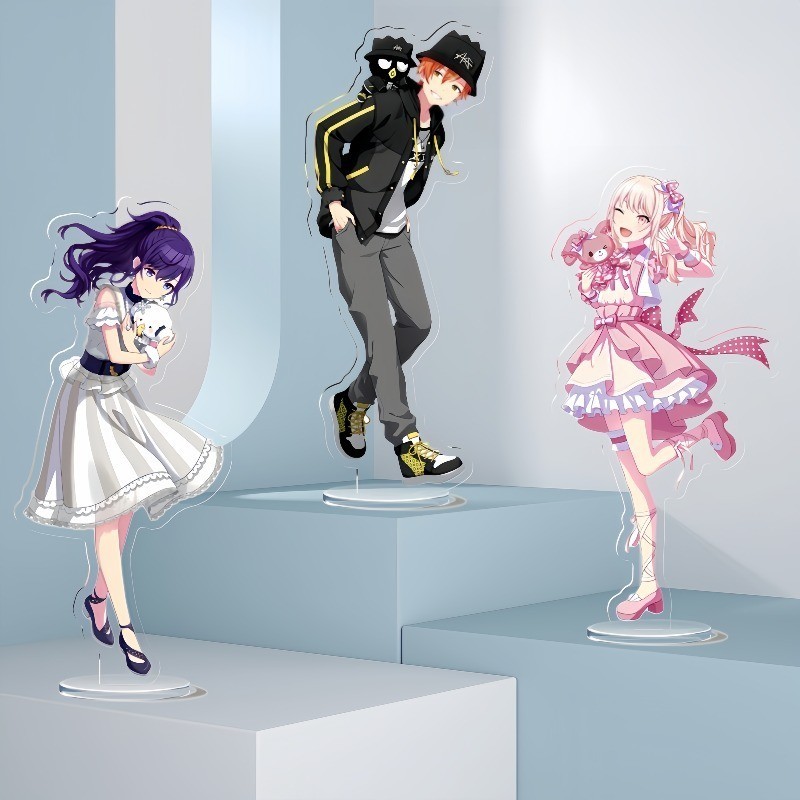 โครงการ Sekai สีสันเวทีแผ่นตกแต่งโต๊ะ Akiyama Mizuki ยืน KAITO คอลเลกชันเครื่องประดับ Asauna Mafuyu อะคริลิคตุ๊กตาของขวัญ