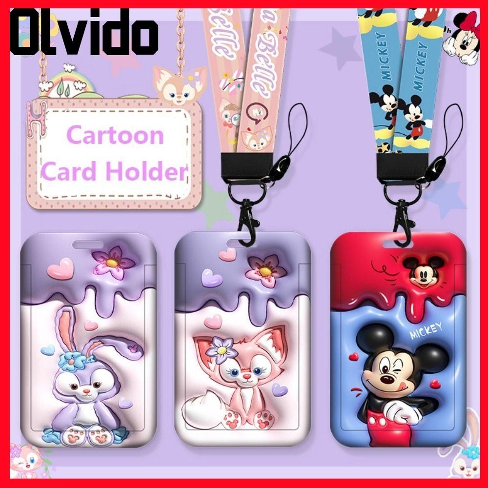 ที่ใส่ รหัส OLVIDO,ที่ใส่บัตรการ์ตูน ABS โพลีเอสเตอร์,คุณภาพสูงพร้อมที่ใส่นามบัตรเชือกเส้นเล็ก
