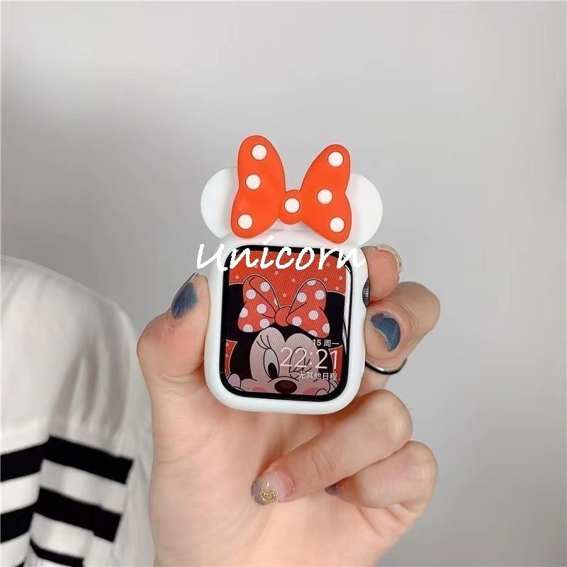 ซิลิโคนนุ่ม TPU สําหรับ Apple Watch 9 8 7 6 SE 41 มม.45 มม.5 4 40 44 มม.การ์ตูนน่ารักสําหรับ iWatch Series 38 42 มม.สาวป้องกันกรณี