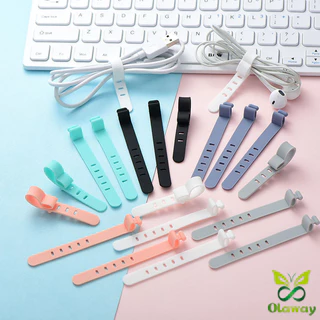 Olaway สายรัดซิลิโคน อุปกรณ์สำหรับรัดสายหูฟัง ที่เก็บสายดาต้า silicone cable winder