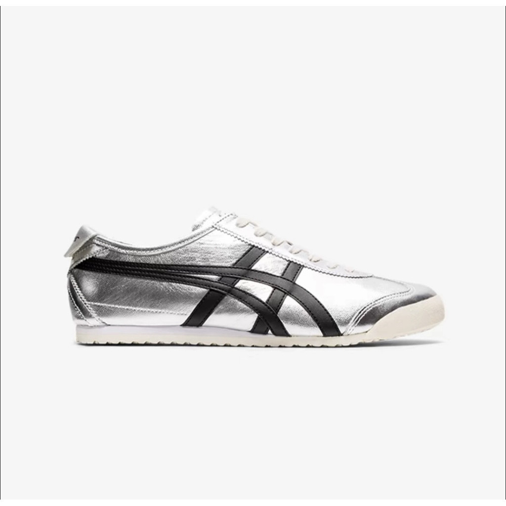 Onitsuka Tiger Mexico 66 รองเท้าลําลอง ThL7C2 รองเท้าผ้าใบสีเงินทอง