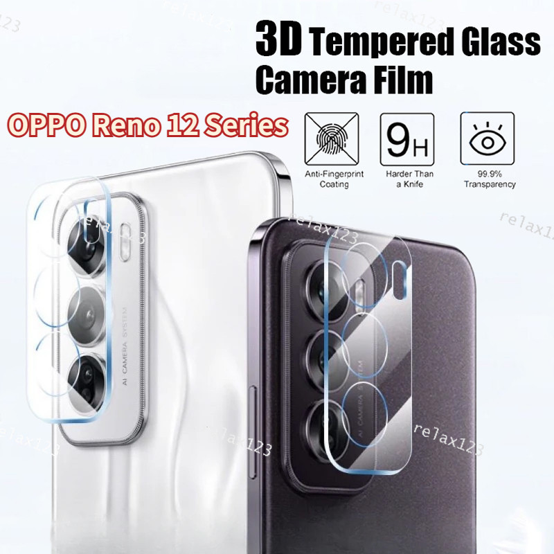 3pcs สําหรับ OPPO Reno12 Pro 5G OPPO Reno 12 OPPO Reno12 Reno12Pro 5G 3D กล้องเลนส์ป้องกันหน้าจอกลับกระจกป้องกันฟิล์มฝาครอบ