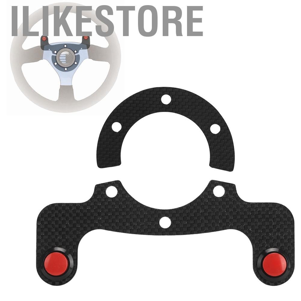 Ilikestore ใหม่คาร์บอนไฟเบอร์ภายนอกปุ่มแตรสำหรับ MOMO/OMP/Nardi/Sparco 6 พวงมาลัยรถ - รูปที่ 5