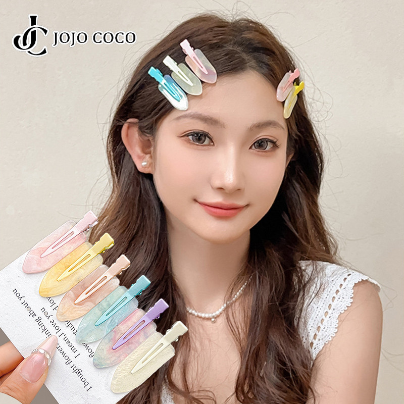 Jojo COCO สีสันไล่โทนสี Mermaid Candy สี Duckbill คลิปผู้หญิงหวานกิ๊บติดผมไม่มีรอยต่อเครื่องประดับผมระดับไฮเอนด์