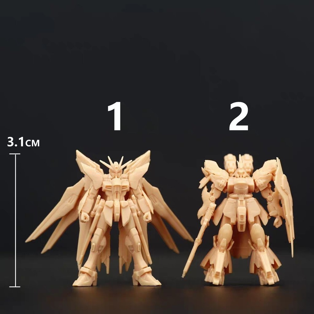 Strike Freedom Gundam Sazabi 1: 700 Miniature รุ่นเรซิ่นสีขาวรุ่น Mini Gundam Ultra Small Miniature 