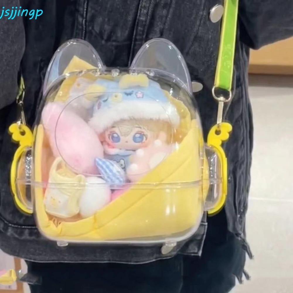 Jsjjingpตุ๊กตาแสดงกระเป๋า,ความจุขนาดใหญ่ล้างwindows Itabagกระเป๋าสะพาย,น่ารักมัลติฟังก์ชั่สร้างสรรค์อะคริลิคหูแมวItaกระเป๋านักเรียนกระเป๋า