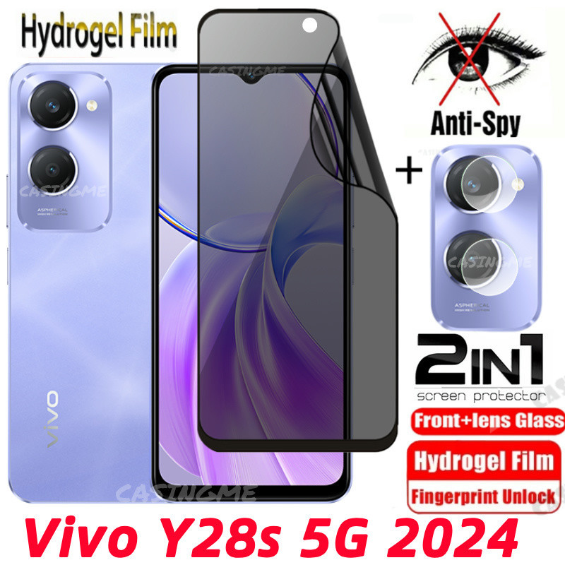 Vivo Y28s 5G 2024 Soft Privacy Hydrogel Film Anti-Spy Full Cover Screen Protector สําหรับ Vivo Y28s 