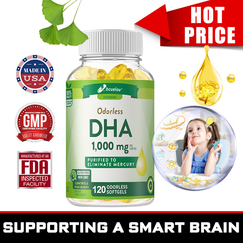 Dha 1000 Mg - Omega-3 - สูตร DHA ความแข็งแรงสูงเพื่อสุขภาพประสาท อารมณ์ & หน่วยความจํา - 120 แคปซูล