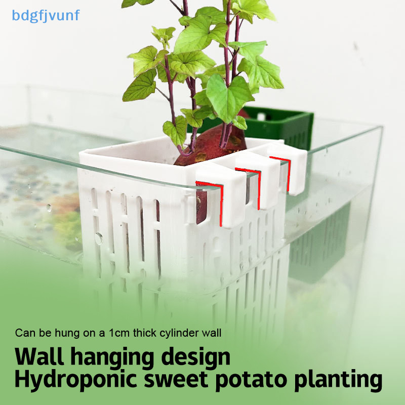 Bdgf แขวน Aquarium ผู้ถือพืชพลาสติก Aquarium Hooks Planter ถ้วย Planter ตะกร้าปฏิบัติหม้อน้ํากล่อง Aquascape ตกแต่ง TH