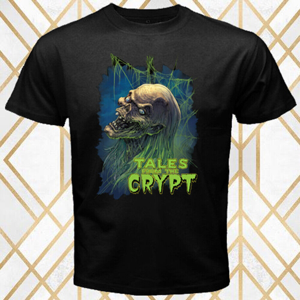 Tales From The Crypt Horror Movie Logo เสื้อยืดผู้ชายสีดํา