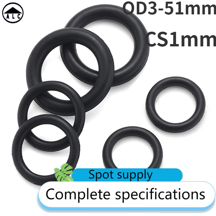 [ALC] อุปกรณ์ซีลยาง NBR สีดําทนน้ํามันทนต่อการกัดกร่อน O-Ring O-Ring OD3 ~ 51 มม. * cs1.0 มม.