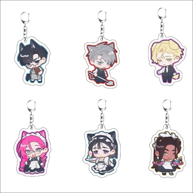 Alien STAGE IVAN & TILL Man Key Chain อะนิเมะผู้หญิง Key Ring Chain สําหรับกางเกงจี้เด็ก Key Holder เครื่องประดับ Brelok ของขวัญเพื่อน