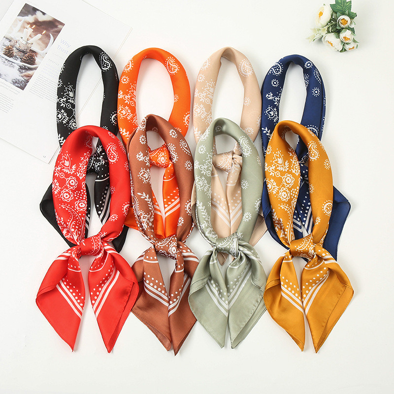 Cashew Print All-Match 70CM Small Square Scarf