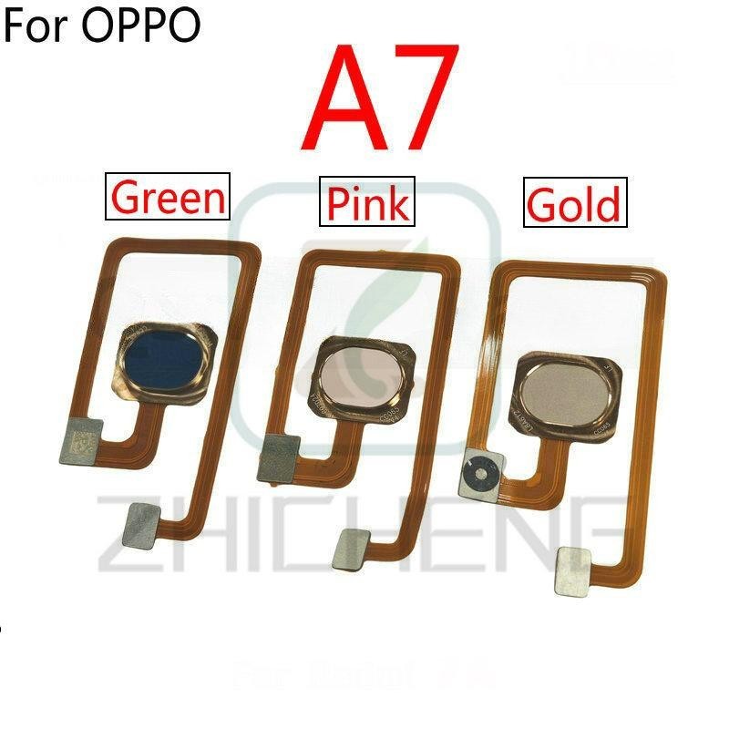 สําหรับ OPPO A7 Touch ID ปุ่ม Home Key เซ็นเซอร์ลายนิ้วมือ Flex Cable