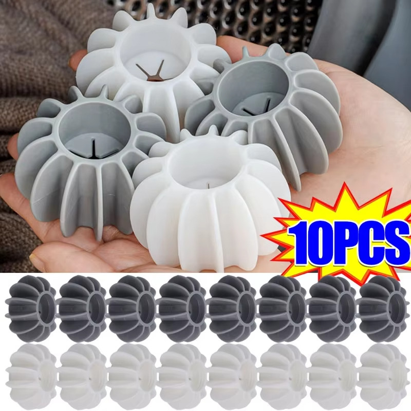 10ชิ้น ลูกบอลซักผ้าซิลิโคนหลายขนาด-เป็นมิตรกับสิ่งแวดล้อมนํามาใช้ใหม่เครื่องเป่าลูก-มายากลป้องกันการพันกันและสัตว์เลี้ยงผ้าสําลี น้ํายาล้าง-พรีเมี่ยมอุปกรณ์เครื่องซักผ้าส