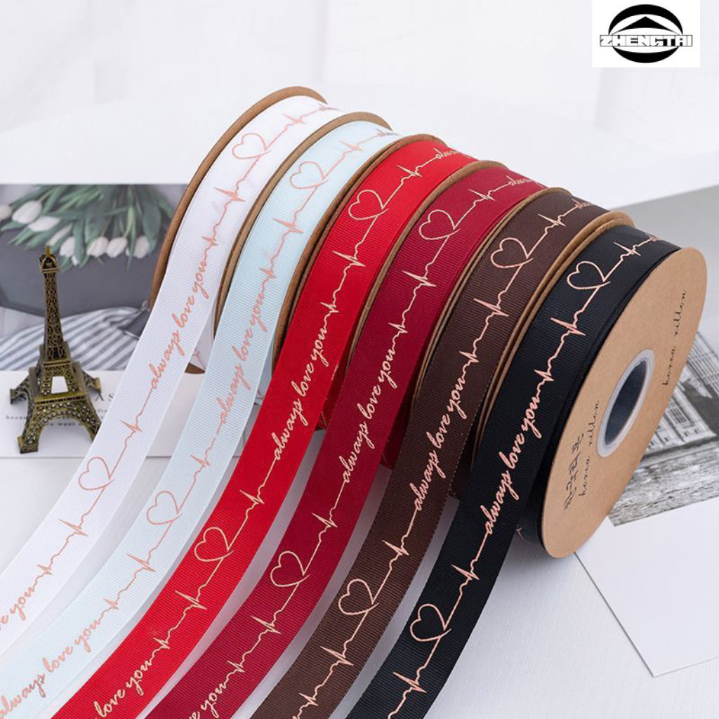 ริบบิ้นมีหลายรูปแบบและหลายสี ความกว้าง 1/2.5/4 ซม. ความยาว 25/33/36 หลา ริบบิ้นของขวัญ ริบบิ้นสำหรับห่อช่อดอกไม้