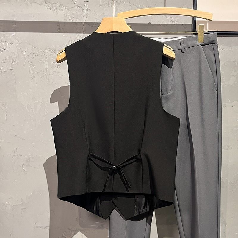 Eershenshi เสื้อสูทผู้ชายสไตล์อังกฤษตะวันตกงานแต่งงานเกาหลี Slim Best Man เสื้อสูท - รูปที่ 7