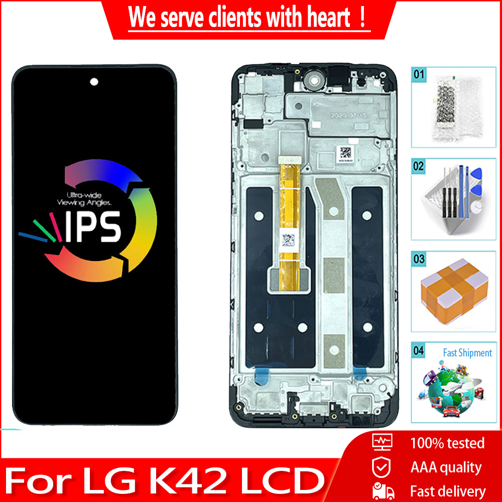 6.6 "ทดสอบสําหรับ LG K42 K52 K62 จอแสดงผล LCD Touch Screen กรอบ Digitizer Assembly สําหรับ LG K42 K5