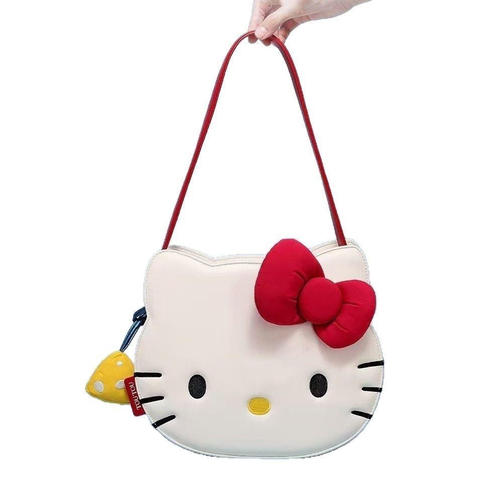 Jarrediw Kitty Crosbody Bag,โบว์การ์ตูนKT Catกระเป๋าสะพาย,แฟชั่นน่ารักอะนิเมะCreative Kitty Catกระเป๋าถือกลางแจ้ง