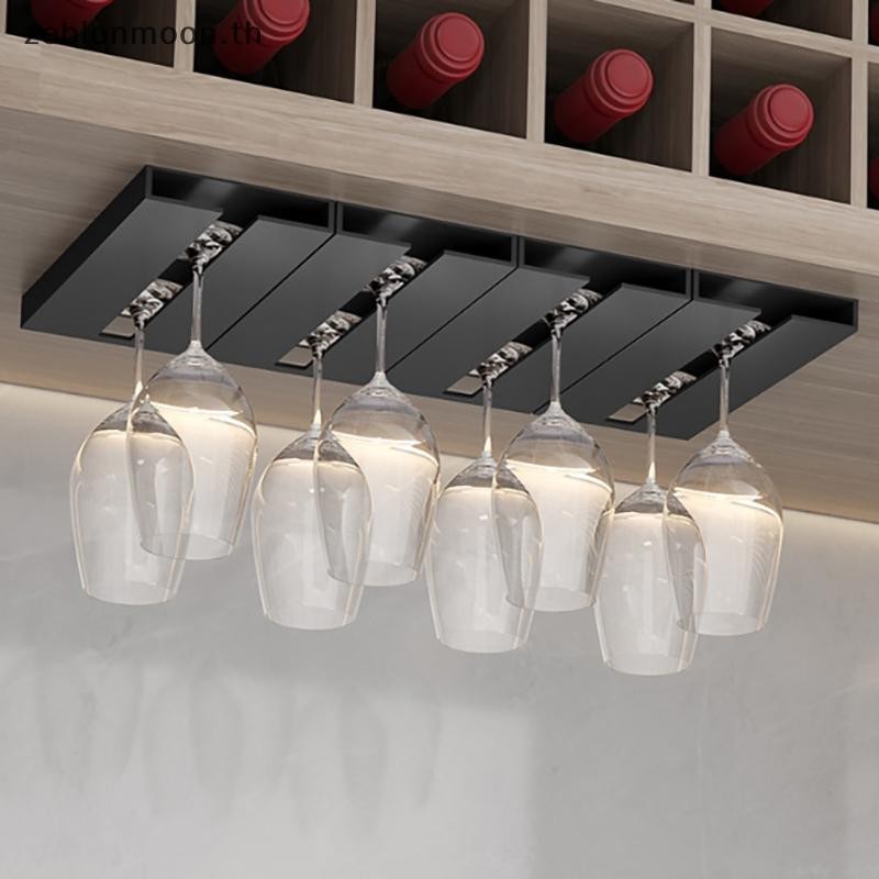 [HM] ตู้ครัวไม่มีที่วางเจาะชั้นวางแก้วไวน์ Multi-Function Classification Stemware ถ้วย Organizer แขวนผู้ถือชั้นวาง {th}