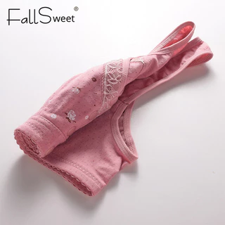 【12H จัดส่งที่รวดเร็ว】FallSweet 1/3 ชิ้นปิดด้านหน้าขนาดบวกชุดชั้นในผ้าฝ้ายไร้สายบราเสื้อกั๊กประเภท 38-50BC