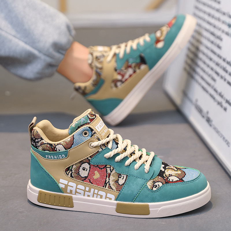39-47 Plus ขนาดรองเท้าผู้ชาย High-Top รองเท้าผู้ชายรองเท้าผ้าใบคุณภาพสูงผู้ชาย Plus ขนาดรองเท้า 45 46 47