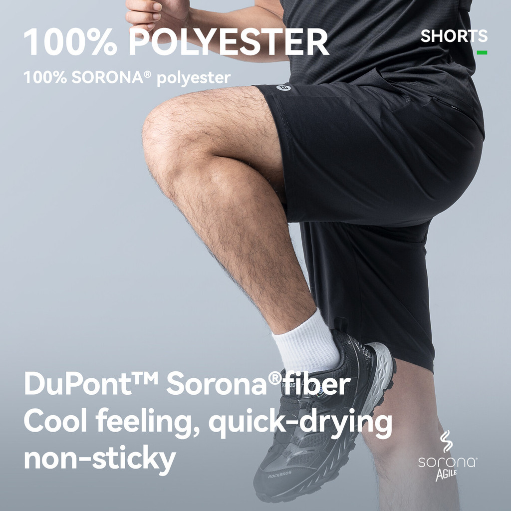 ชุดปั่นจักรยาน ROCKBROS 100% Sorona® โพลีเอสเตอร์ระบายอากาศแห้งเร็วขี่จักรยานเอี๊ยมกางเกงขาสั้นชุด,ด้านบนที่มี3กระเป๋า,กางเกงขาสั้นที่มี การขยายความ,จักรยานเสือภูเขาถนนขี่จักรยานเครื่ - รูปที่ 3