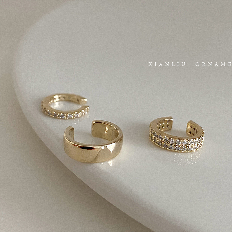 3pcs หู Cuff Zircon คลิป Earings สําหรับผู้หญิงไม่เจาะต่างหูชุด Hypoallergenic Non Tarnish อุปกรณ์เสริมชุดเครื่องประดับ