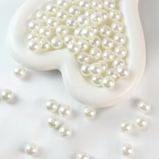 ลูกปัดมุกเกรด A สีขาวและสีมุกขนาด4mm.-14mm.สำหรับตกแต่งเครื่องประดับหรืองานDIYต่างๆ สินค้าพร้อมส่งจากไทย