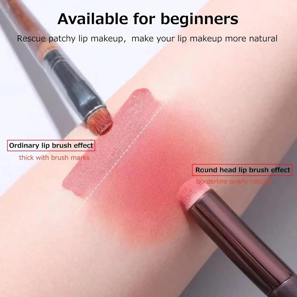 1 ชิ้นแปรงแต่งหน้าริมฝีปากมืออาชีพหัวกลมอเนกประสงค์สมัครลิปสติกคอนซีลเลอร์อายแชโดว์แปรงแต่งหน้า - รูปที่ 5